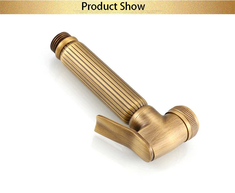 Ensemble de douche de bidet en laiton antique, pulvérisateur de bidet en cuivre, toilettes