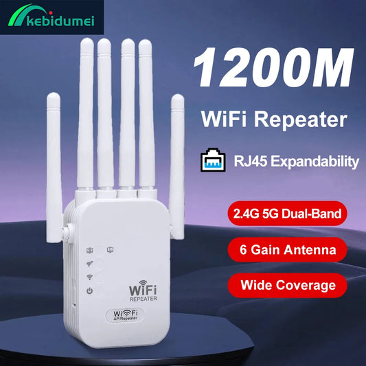 Kebidumei 1200Mbps répéteur WiFi sans fil amplificateur de Signal d'extension WIFI 2.4G 5G réseau double bande 802.11ac routeur amplificateur WiFi