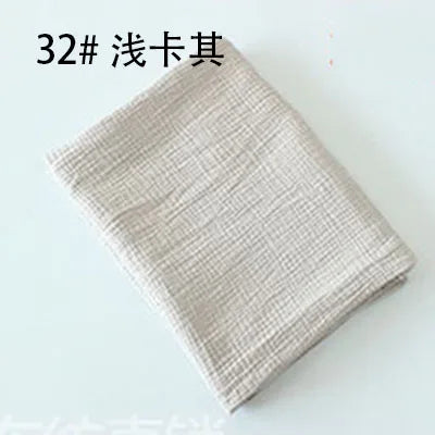 Tissu drapé en coton et lin, 100x135cm, Double gaze, crêpe, vêtements pour bébé, jupe pour dames, vêtements de nuit