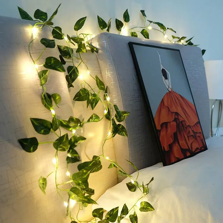 7 M/12 M/17 M feuille d'érable vigne fée lumières chaîne LED lumière solaire décoration de jardin étanche lampe solaire mariage guirlande de noël