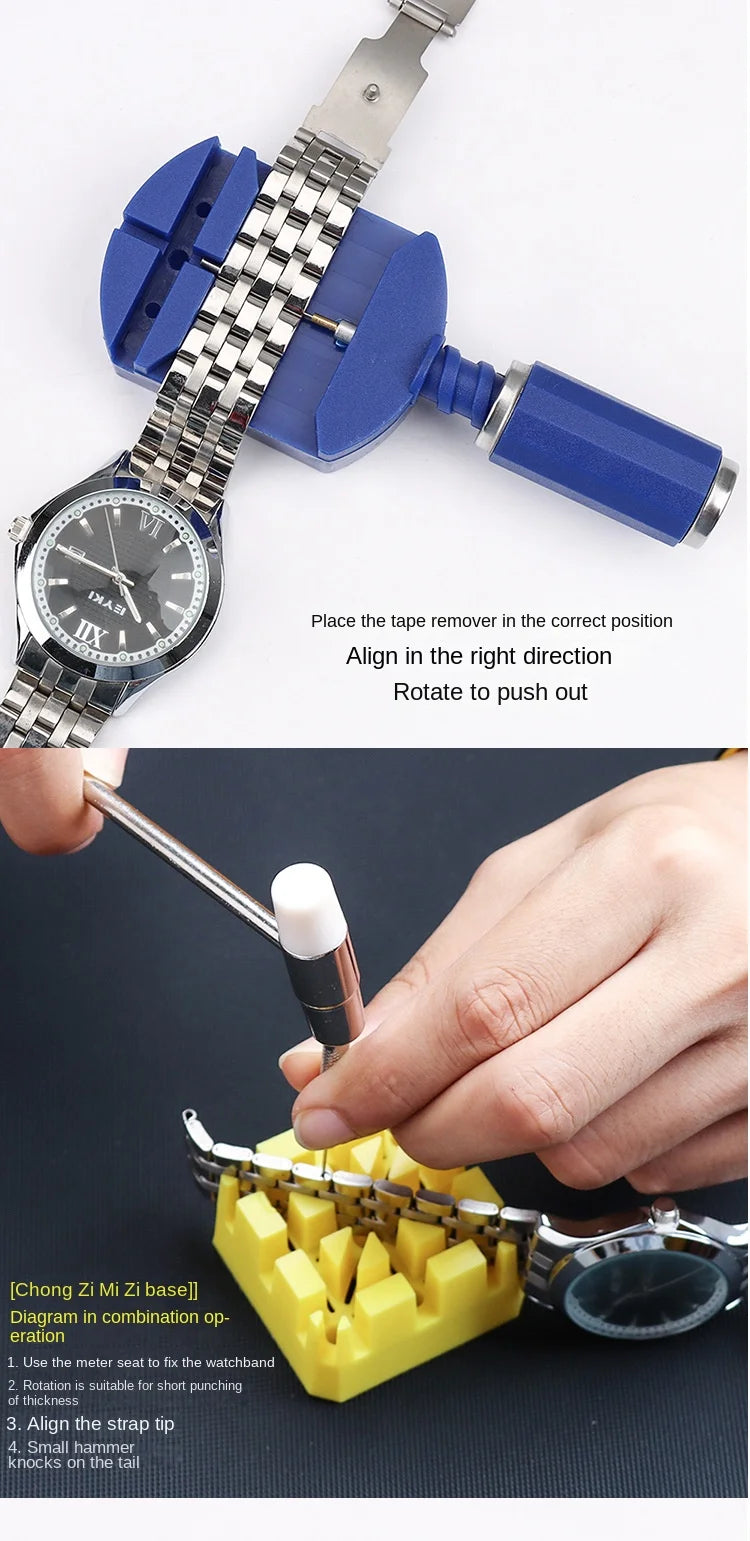 Outils de réparation d'entretien de montres, réglage des sangles de montre, remplacement de 24.com 147 pièces, démontage et installation