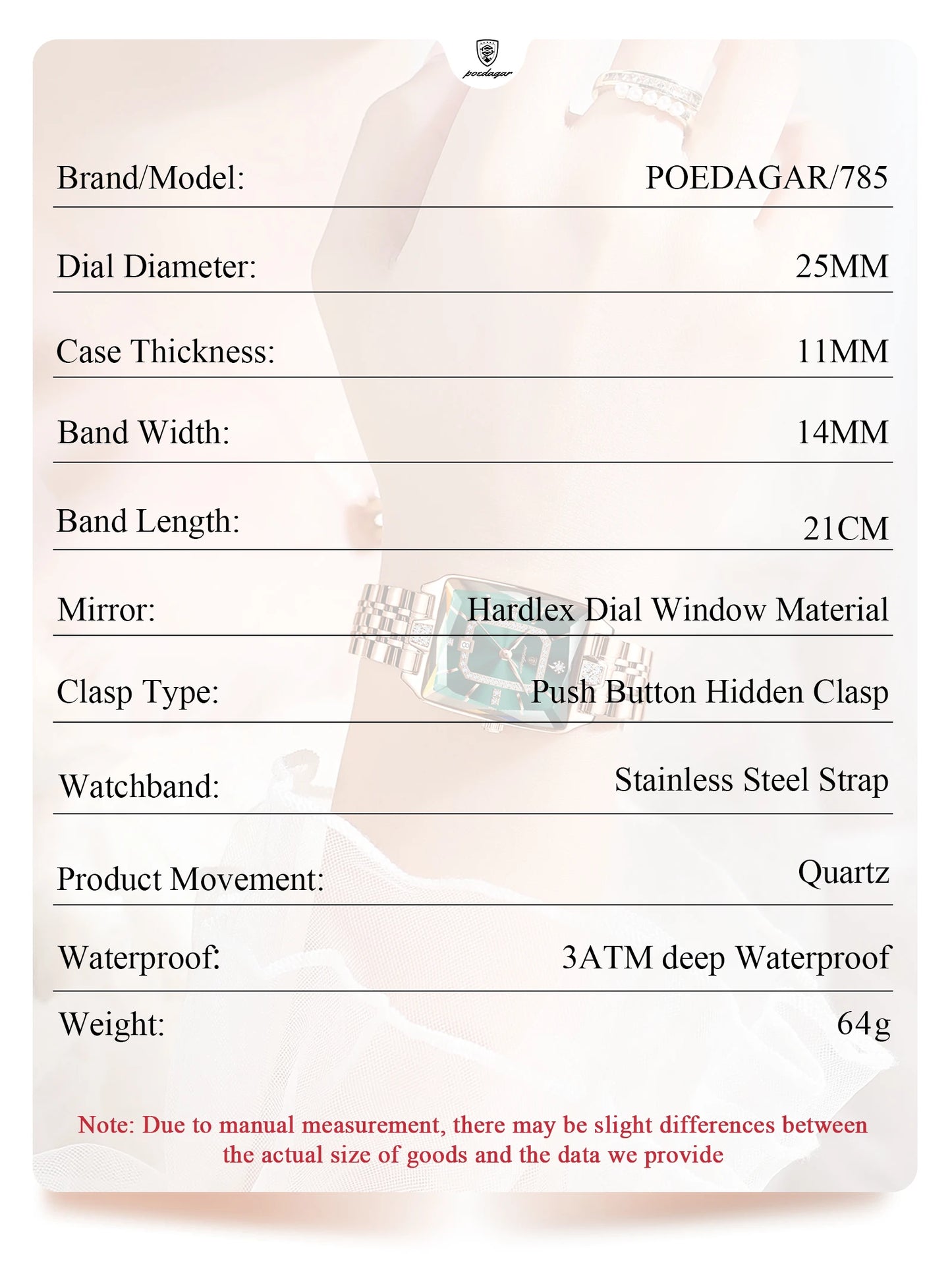 POEDAGAR luxe femme montre étanche Date haute qualité décontracté dames montre-bracelet en acier inoxydable Quartz élégant femmes montres