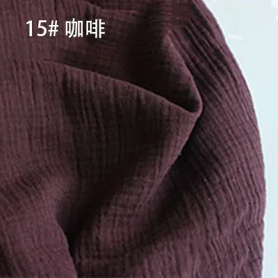 Tissu drapé en coton et lin, 100x135cm, Double gaze, crêpe, vêtements pour bébé, jupe pour dames, vêtements de nuit