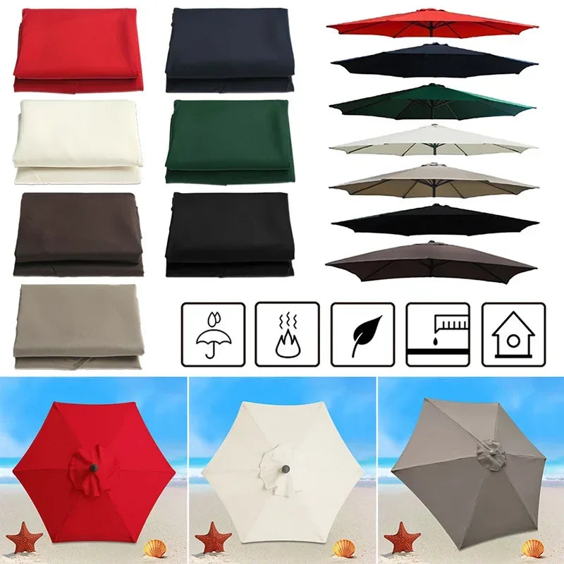 Housse de protection pour parasol extérieur, résistante aux intempéries, disponible en plusieurs couleurs