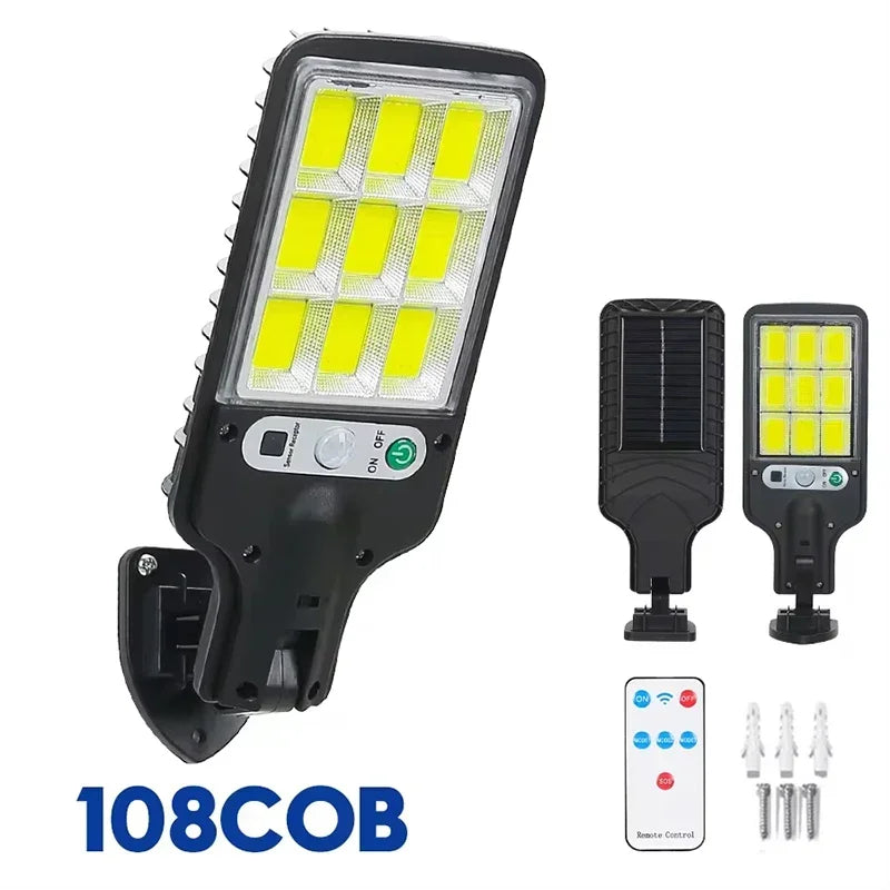 La plus récente lumière LED solaire 300000 LM lampe solaire extérieure de capteur de mouvement 4 modes étanche IP65 lumière solaire de jardin lanterne de cour de rue