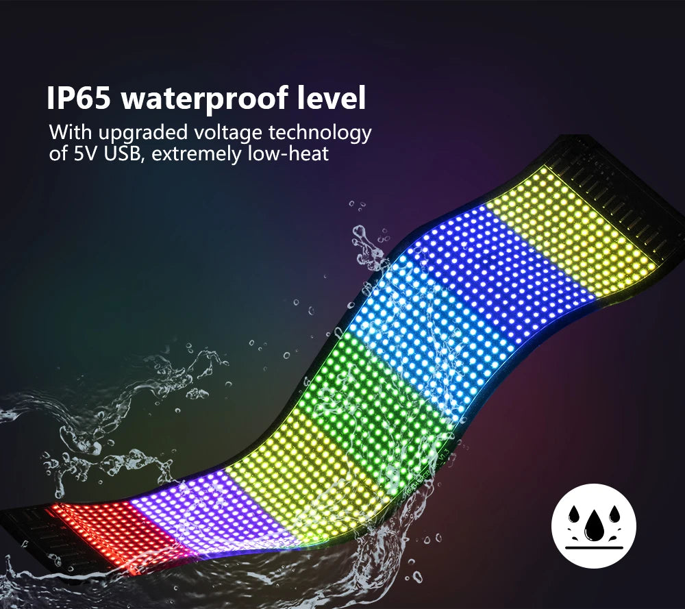 Bande LED RGB flexible étanche IP65, basse consommation 5V USB, idéale pour décoration lumineuse intérieure/extérieure