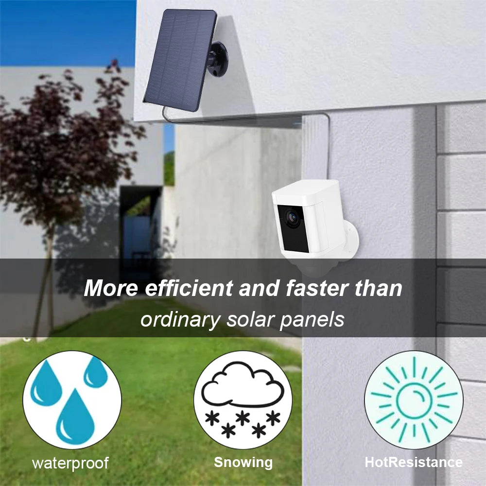 Caméra de surveillance solaire étanche, résistante au froid et à la chaleur, pour extérieur