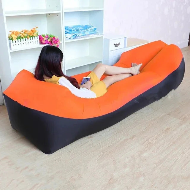 Tendance produits de plein Air canapé-lit gonflable rapide sac de couchage de bonne qualité sac gonflable sac paresseux canapé de plage 240*70 cm