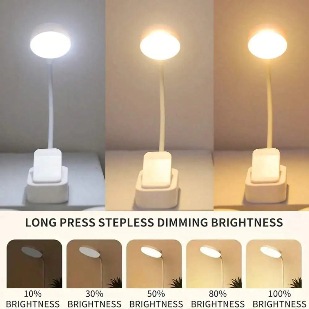 Lampe de bureau LED dimmable sans étape, réglage de luminosité 10% à 100%, éclairage doux pour bureau ou chevet
