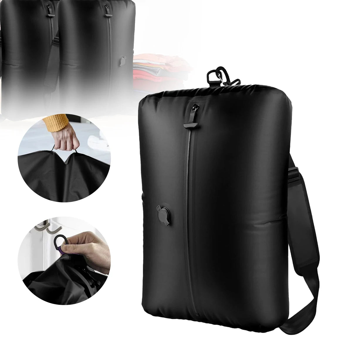 Sac de Compression sous vide, sac de rangement de bagages de voyage, sac de rangement de vêtements, sac d'air étanche pour sac à dos, sacs de cabine de Camping