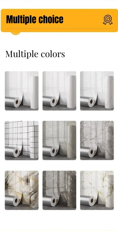 Papier peint auto-adhésif en mousse épaisse de marbre, 1 rouleau, Imitation de carrelage, autocollant mural imperméable pour salle de bains, décoration de salon