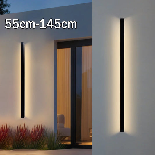 Applique murale LED extérieure moderne 55-145cm, éclairage d'ambiance pour façade ou terrasse