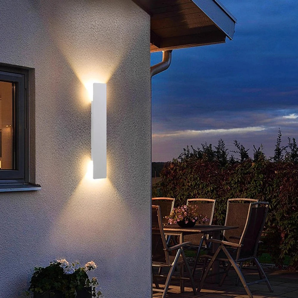 Applique murale LED moderne applique extérieure/intérieure 110 V 220 V bande droite en aluminium lumière blanc/noir/or/café applique murale