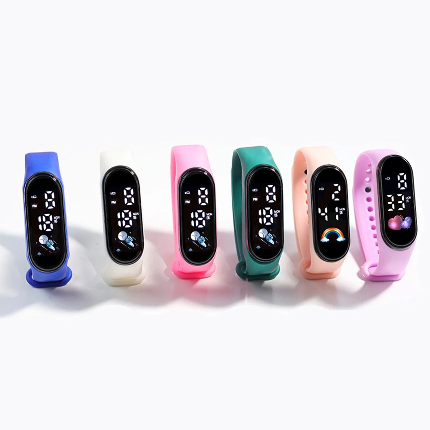 Montre connectée Kawaii pour enfants, mode, extérieur, étanche, sport, montres pour garçons et filles, montres numériques, silicone, montre enfant