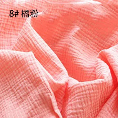 Tissu drapé en coton et lin, 100x135cm, Double gaze, crêpe, vêtements pour bébé, jupe pour dames, vêtements de nuit