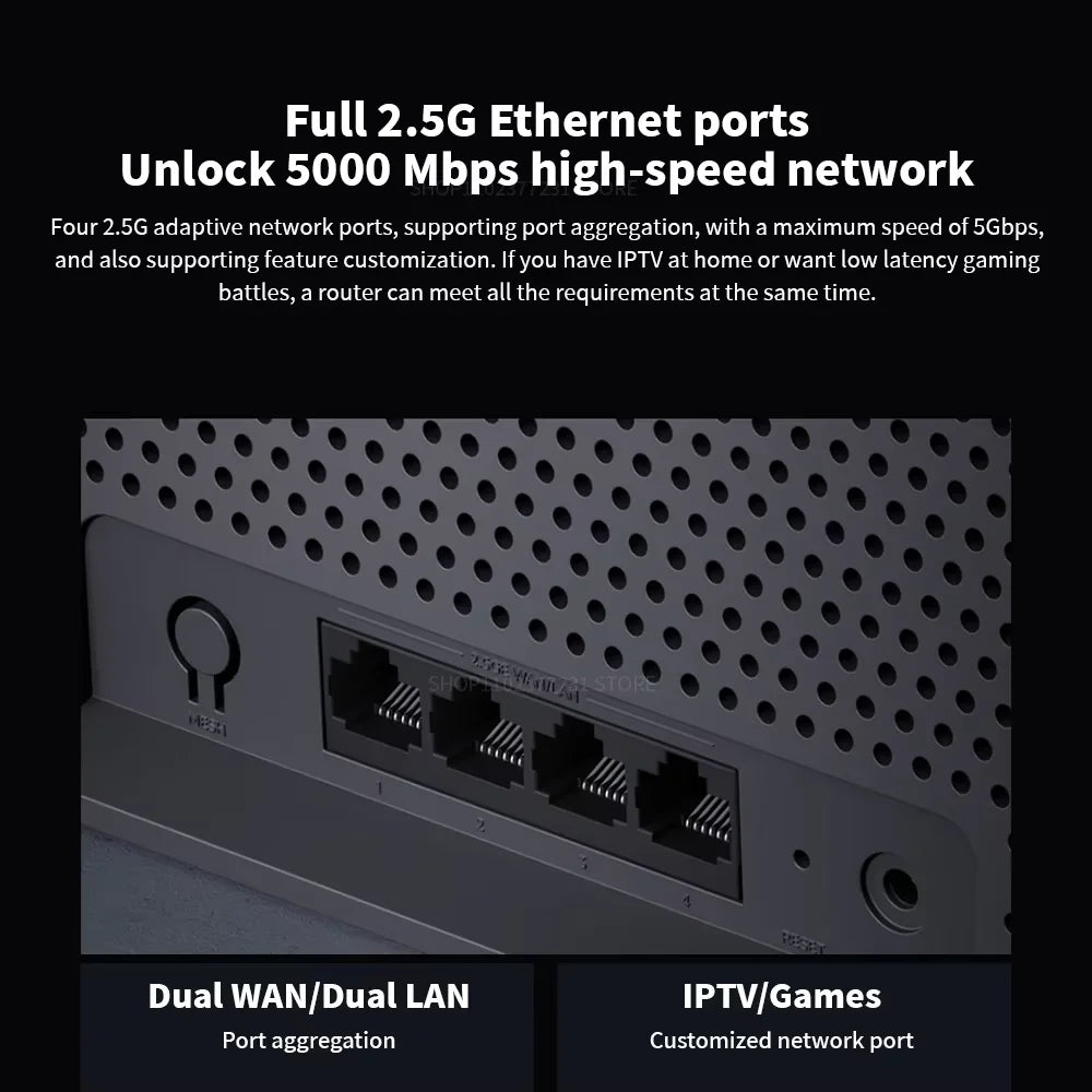 Routeur Xiaomi BE6500 Quad Nucleus Wifi7, port Ethernet 2.5G, double fréquence 2.4/5GHz, 6 amplificateurs de signal indépendants, Mesh 6500Mbps