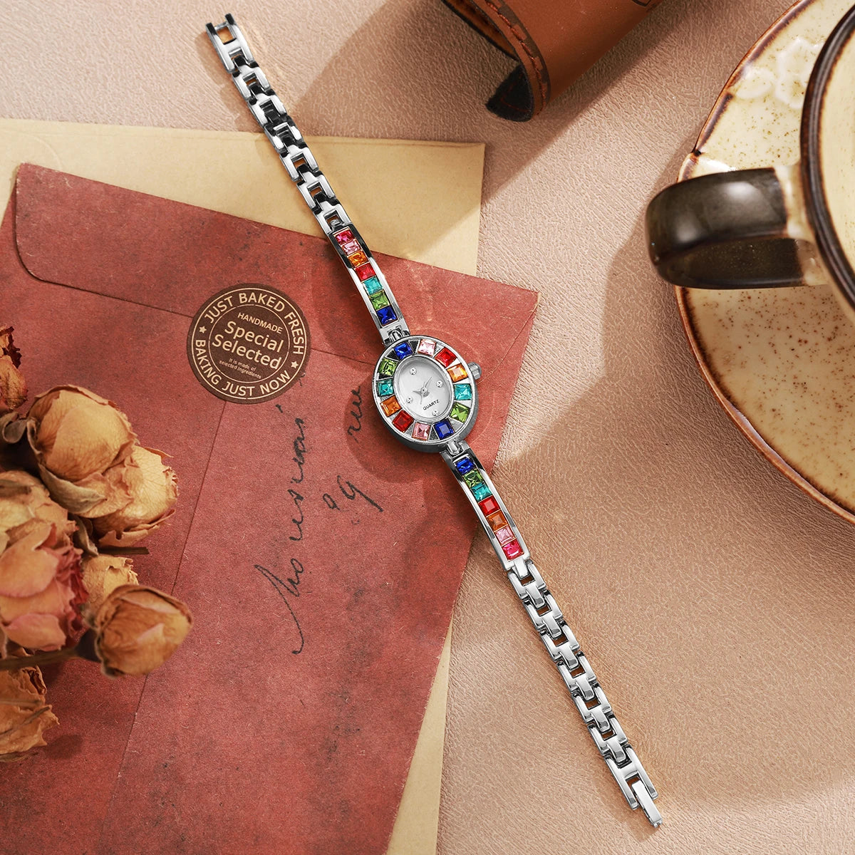 Montres de luxe en strass pour femmes, Bracelet à la mode, montre à Quartz pour dames, horloge cadeau pour filles (sans boîte)