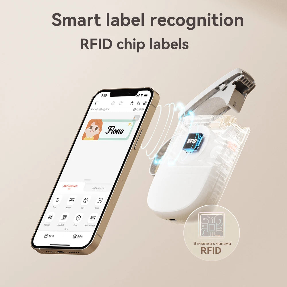 Niimbot D11/D110 étiqueteuse sans fil poche auto-adhésive nom étiquette autocollant imprimante pour le bureau à domicile