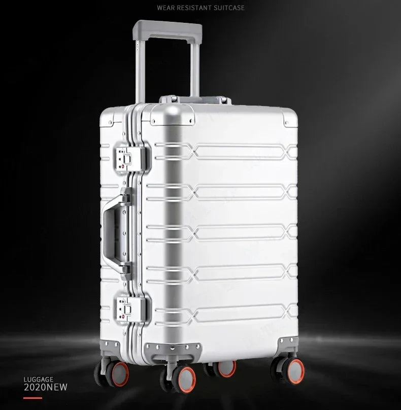 TravelTrolley bagages 20 ''valise de cabine à main sacs de voyage bagages roulants valise de voyage en alliage d'aluminium-magnésium