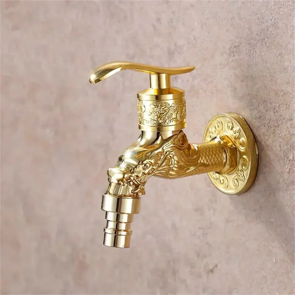 Robinet de Machine à laver Antique de style européen, robinet de piscine à vadrouille mural rétro à refroidissement unique pour l'extérieur, robinet G1/2