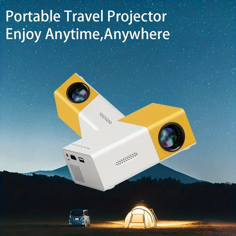 Projecteur portable voyage étoilé, cinéma extérieur, usage camping ou voiture, high-tech compact