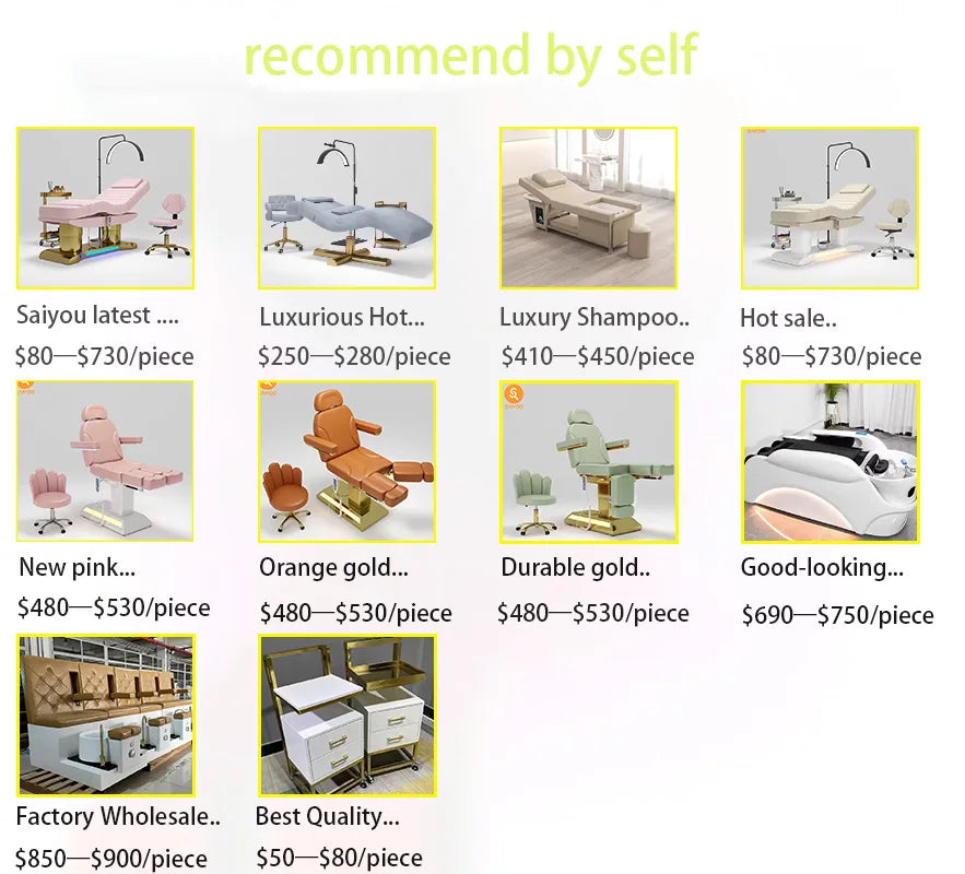 Table de massage électrique à 3 moteurs, fauteuil d'esthéticienne réglable, table de spa médical, table de massage, mobilier de salon de beauté pour extensions de cils