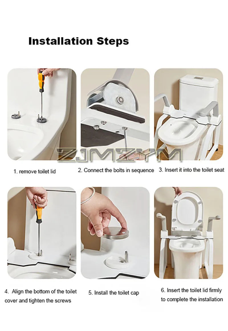 Main courante de toilette pour personnes âgées, sécurité antidérapante, étagère d'aide au salle de bain, siège de toilette, poignée pliable