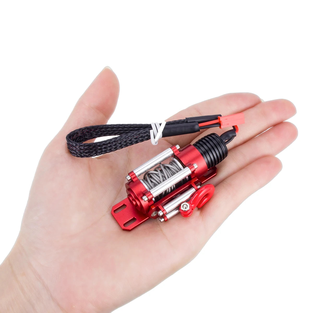 1/10 échelle RC modèle véhicule sur chenilles accessoire de voiture treuil en métal avec télécommande RC treuil sur chenilles accessoire RC treuil de voiture RC