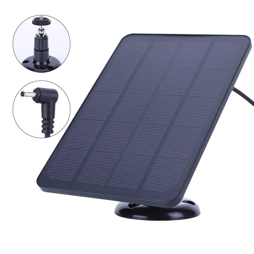 Panneau solaire portable avec support et connecteur, idéal pour gadgets high-tech et charge solaire