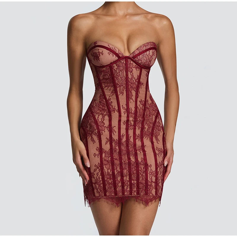 Robe longue chic en gaze sans bretelles, dos nu, épaules dénudées, imprimée, patchwork, slim, pour femme, soirée, 2026