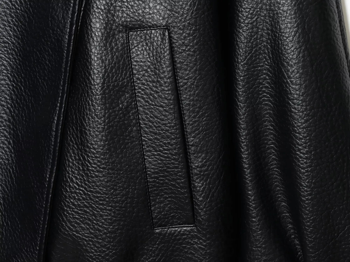 TFMLN – vestes Chic en Faux cuir noir pour femme, manteaux surdimensionnés élastiques à manches longues avec boutons, mode automne hiver 2025