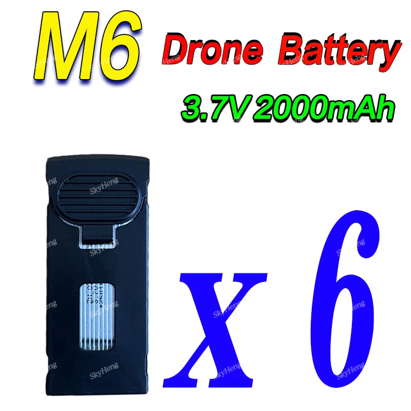 Batterie d'origine pour drone M6 3.7V 2000mAh, batterie Lipo de rechange pour drone M6 avec caméra 4K, accessoires et pièces