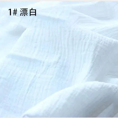 Tissu drapé en coton et lin, 100x135cm, Double gaze, crêpe, vêtements pour bébé, jupe pour dames, vêtements de nuit