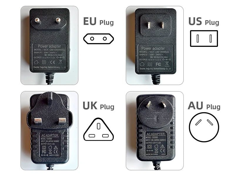 Adaptateurs secteur universels avec prises UE, US, UK et AU pour gadgets high-tech