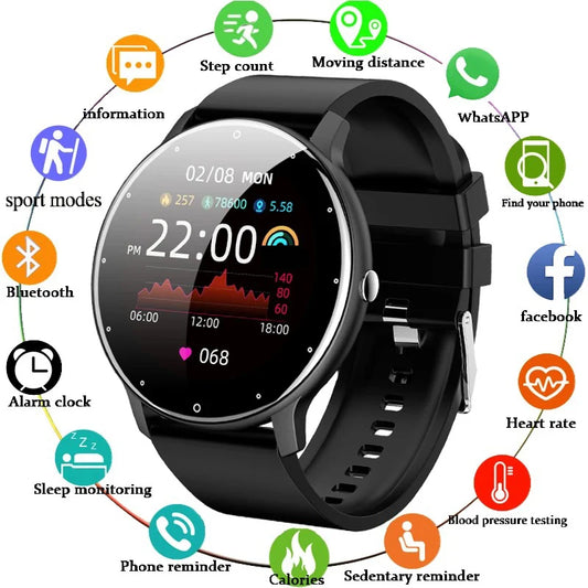 LIGE 2026 montre intelligente femmes hommes dames cadeau Sport Fitness hommes montres moniteur de fréquence cardiaque étanche Smartwatch pour Android IOS