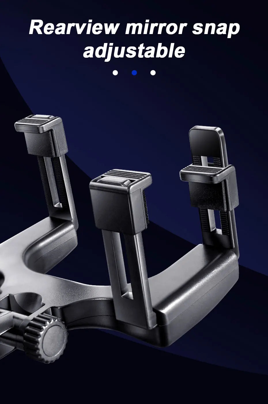 SEAMETAL-Support de téléphone pour rétroviseur de voiture, réglage de la rotation libre, pince stable, support de téléphone pour smartphone, navigation rapide, ket