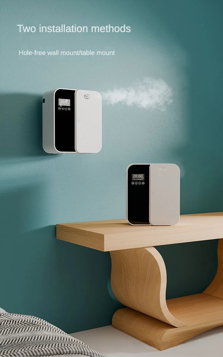 Diffuseur d'arôme d'huile essentielle de 500ml, Machine de parfum d'air de parfum de maison avec contrôle par application Bluetooth 1000cbm pour le bureau d'hôtel à domicile
