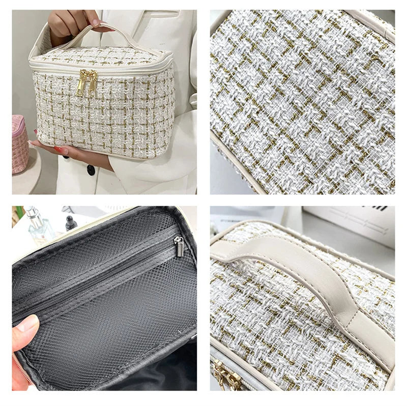 Nouvelle Trousse de Maquillage Portable pour Femme, Style Parfumé, Simple et Tendance, Grande Capacité, pour le Maquillage et les Voyages