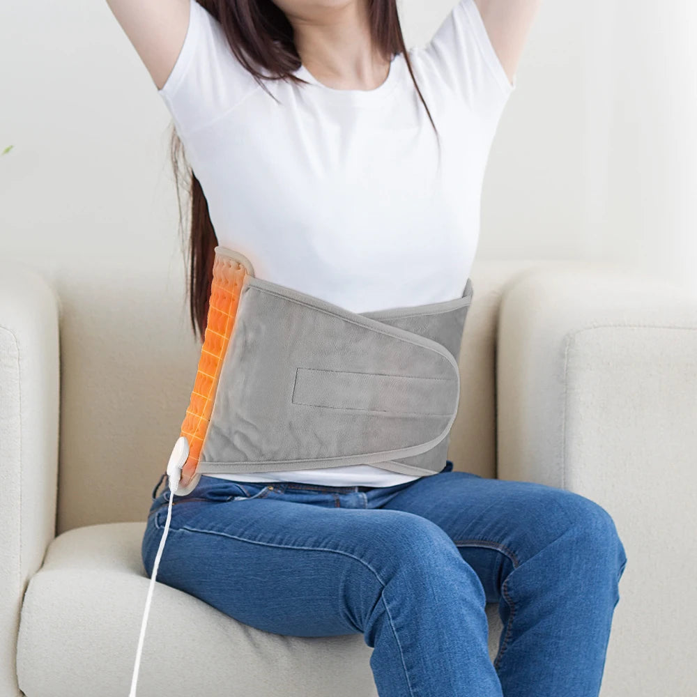 Ceinture chauffante pour le dos, soulagement douleur lombaire, confort maison, gadget bien-être