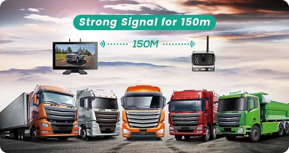 GreenYi 10 pouces AHD numérique sans fil écran tactile DVR enregistrement caméra IR WiFi 4CH moniteur de voiture pour camion/remorque/Bus/RV/SUV
