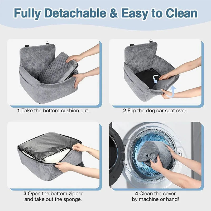 Siège de voiture pour animaux de compagnie, chenil pour chiot et chat, tapis de siège amovible, lavable, Base antidérapante, rangée avant et arrière, siège de sécurité pour chien, nid de voyage