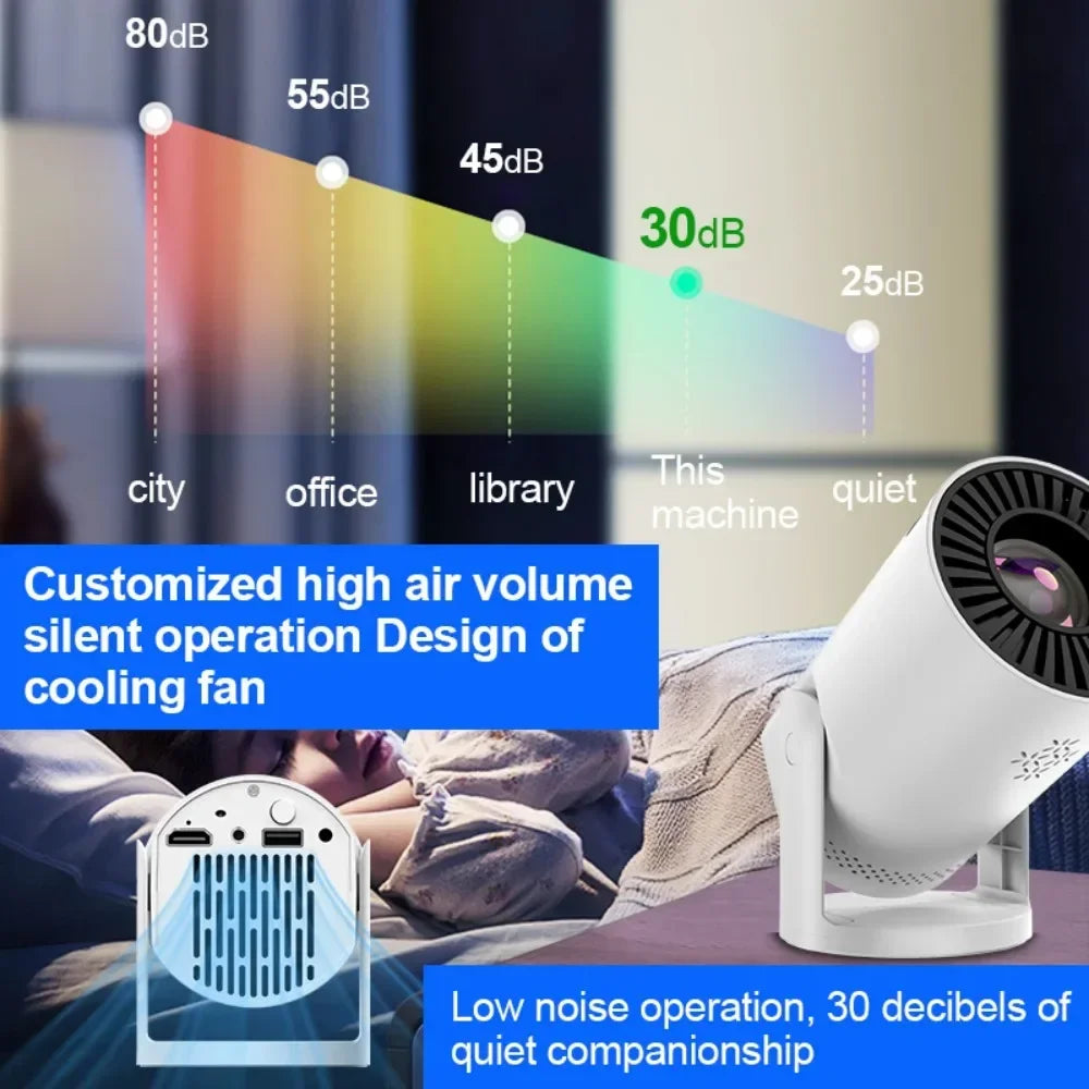 Ventilateur de refroidissement silencieux 30 dB, design compact pour bureau ou chambre, faible bruit, haut débit d'air