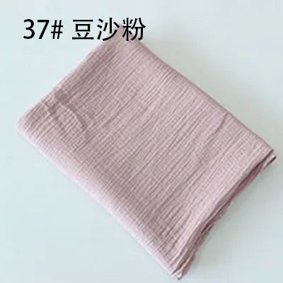 Tissu drapé en coton et lin, 100x135cm, Double gaze, crêpe, vêtements pour bébé, jupe pour dames, vêtements de nuit