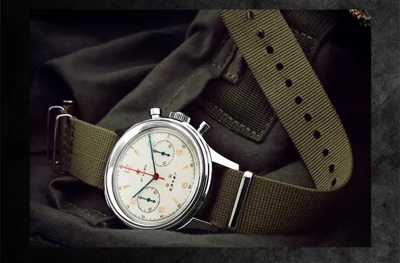 Montres pour hommes 1963 pilote montre automatique 42mm étanche rétro quartz chronographe montre habillée vintage
