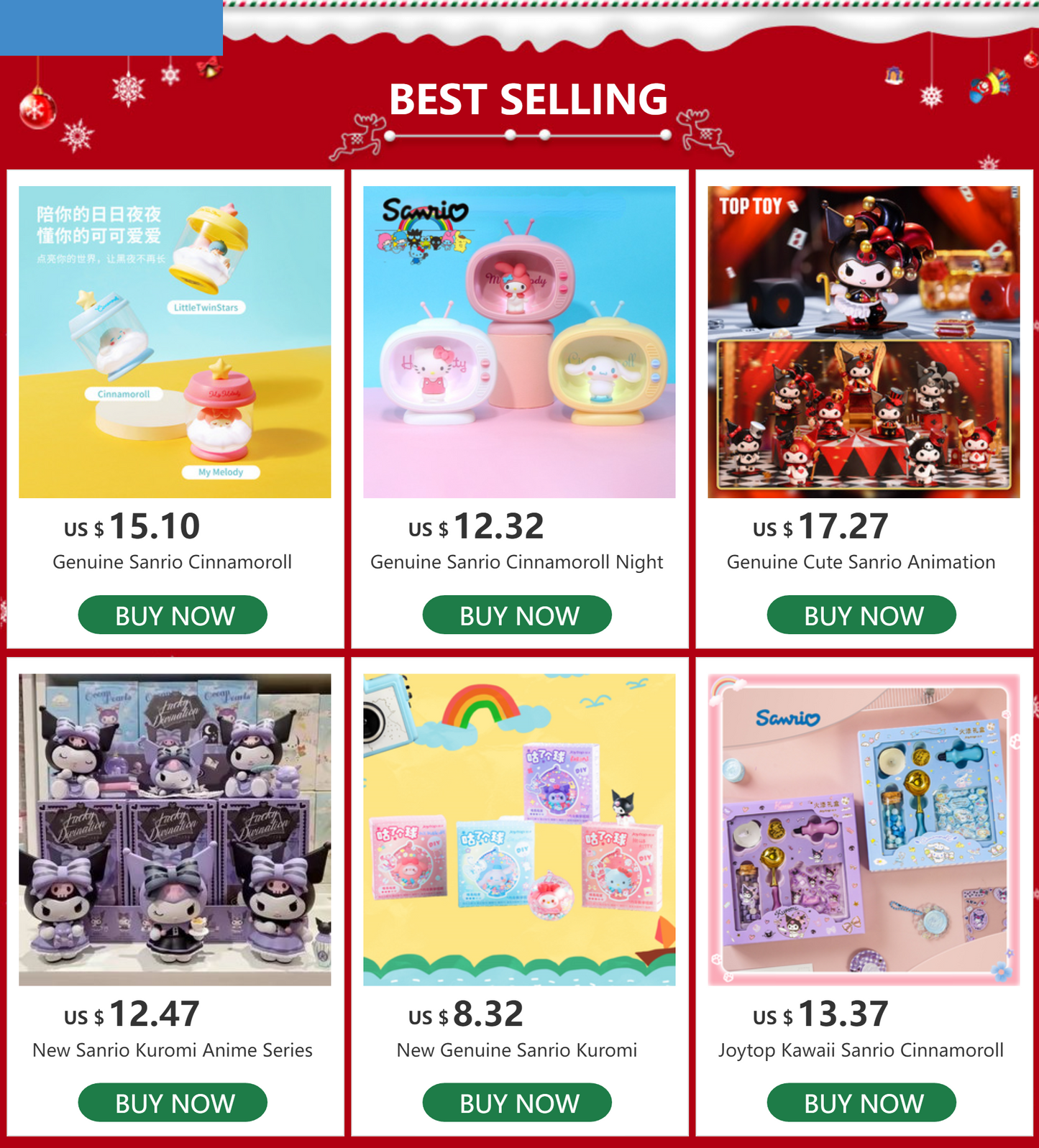 Meilleures ventes de figurines Sanrio kawaii : Cinnamoroll, Kuromi, My Melody, collection animée et DIY
