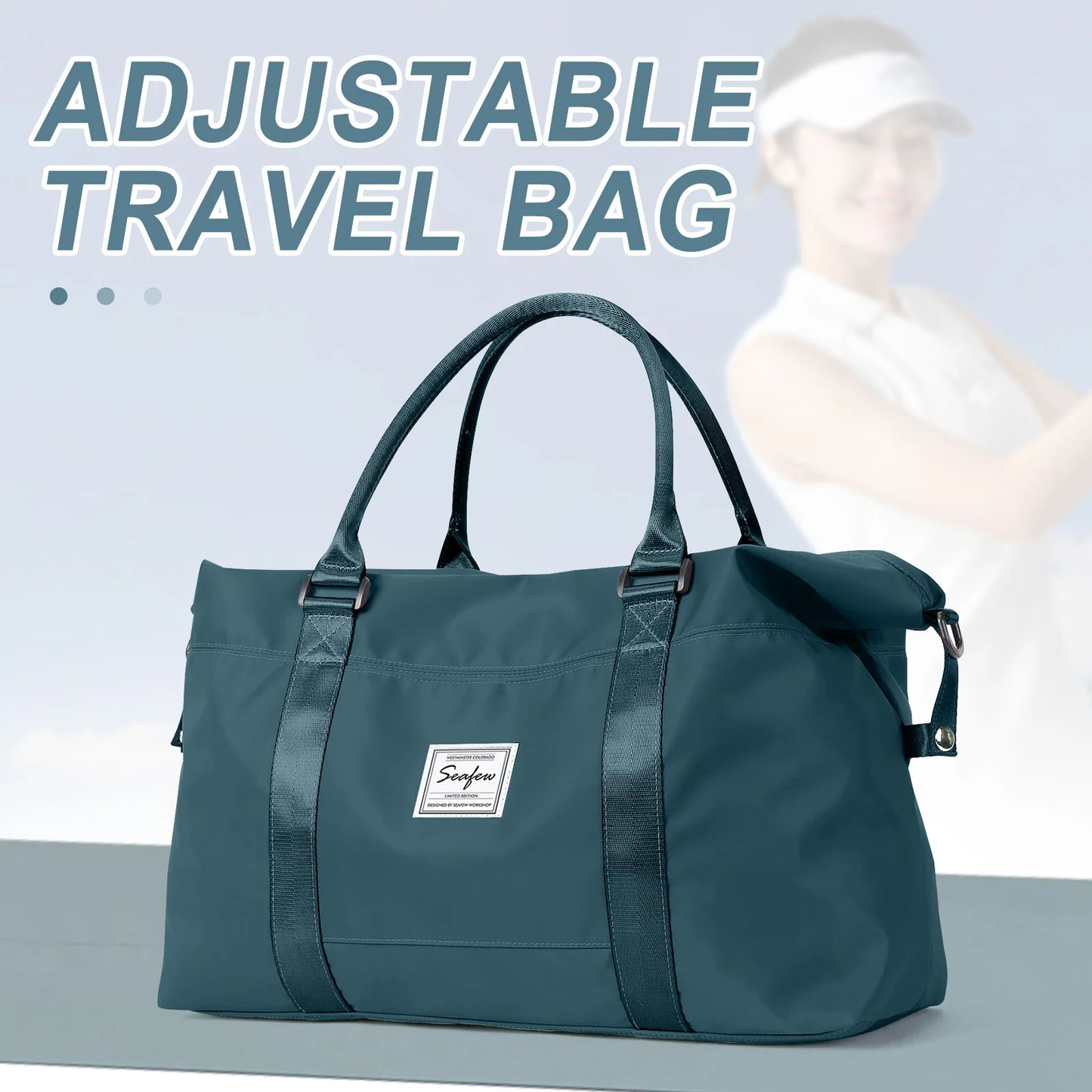 Sac de voyage ajustable Seafew, sac à main pratique pour voyages et activités sportives