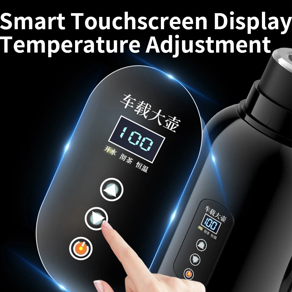 Bouilloire intelligente avec écran tactile et réglage de température pour voiture