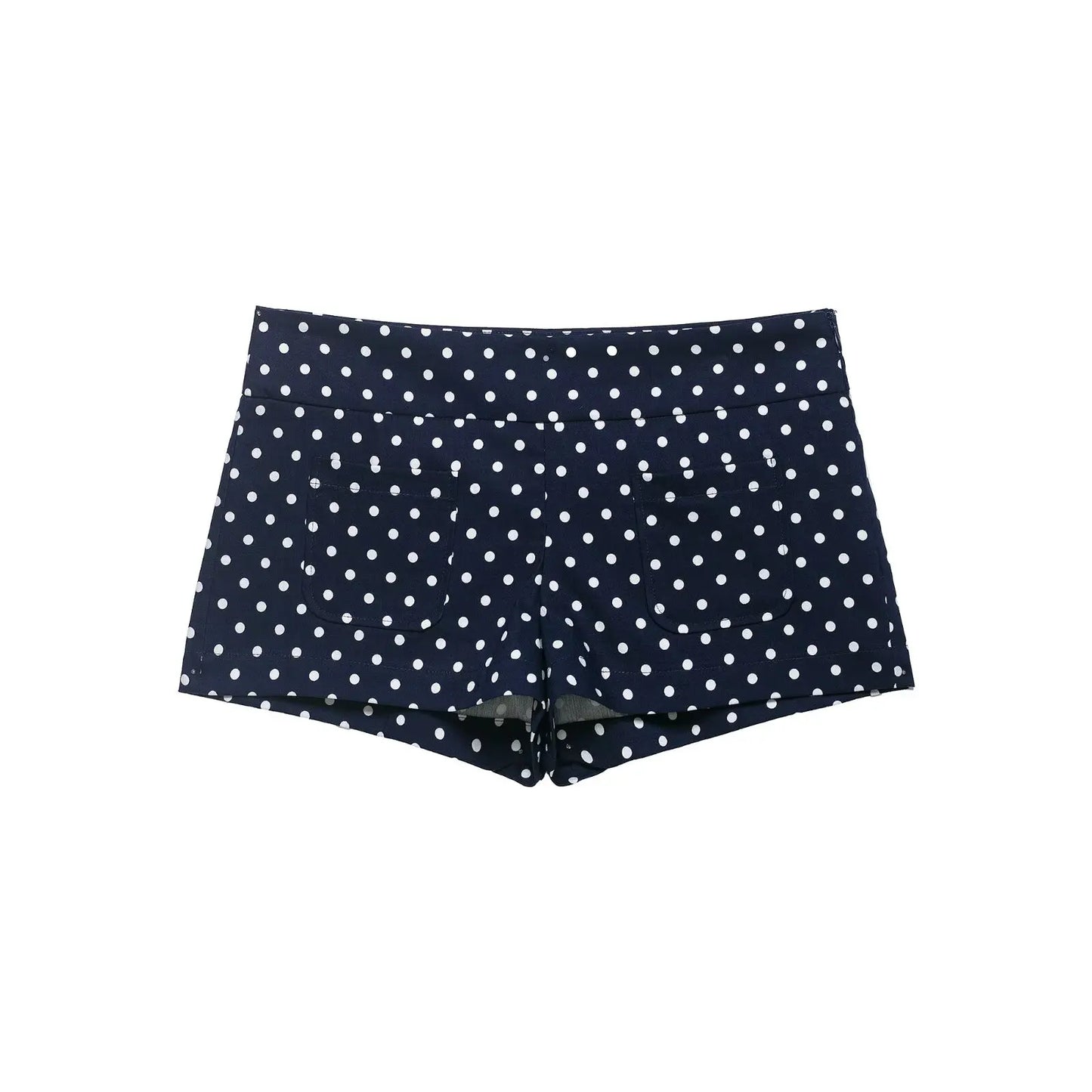 HH mode femmes à pois imprimé manteaux courts automne manches longues col roulé fermeture éclair avec poches cordon veste décontractée