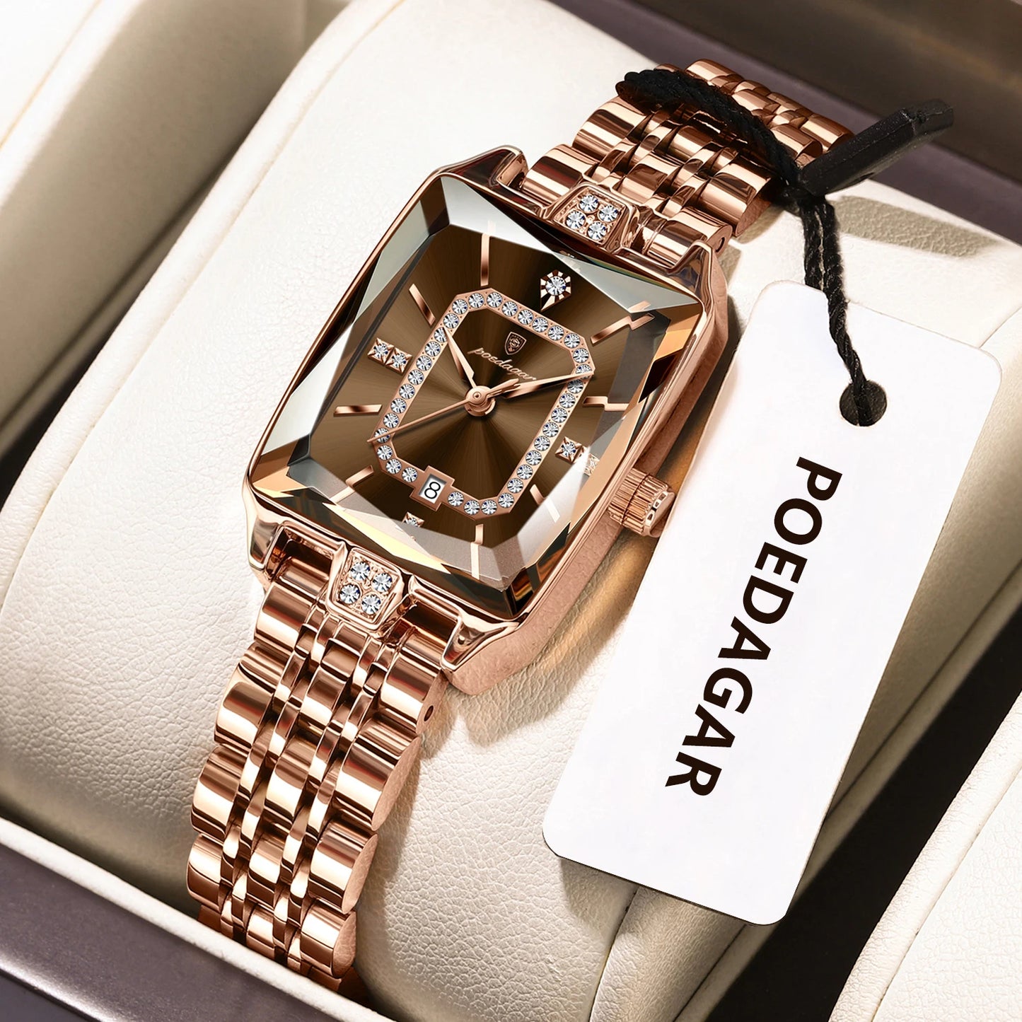 POEDAGAR luxe femme montre étanche Date haute qualité décontracté dames montre-bracelet en acier inoxydable Quartz élégant femmes montres