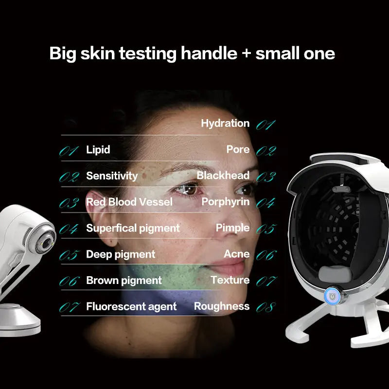 Analyseur de peau visuel facial intelligent 3D numérique AI, haute Configuration 36 millions A6, avec détecteur microscopique portatif, 2026